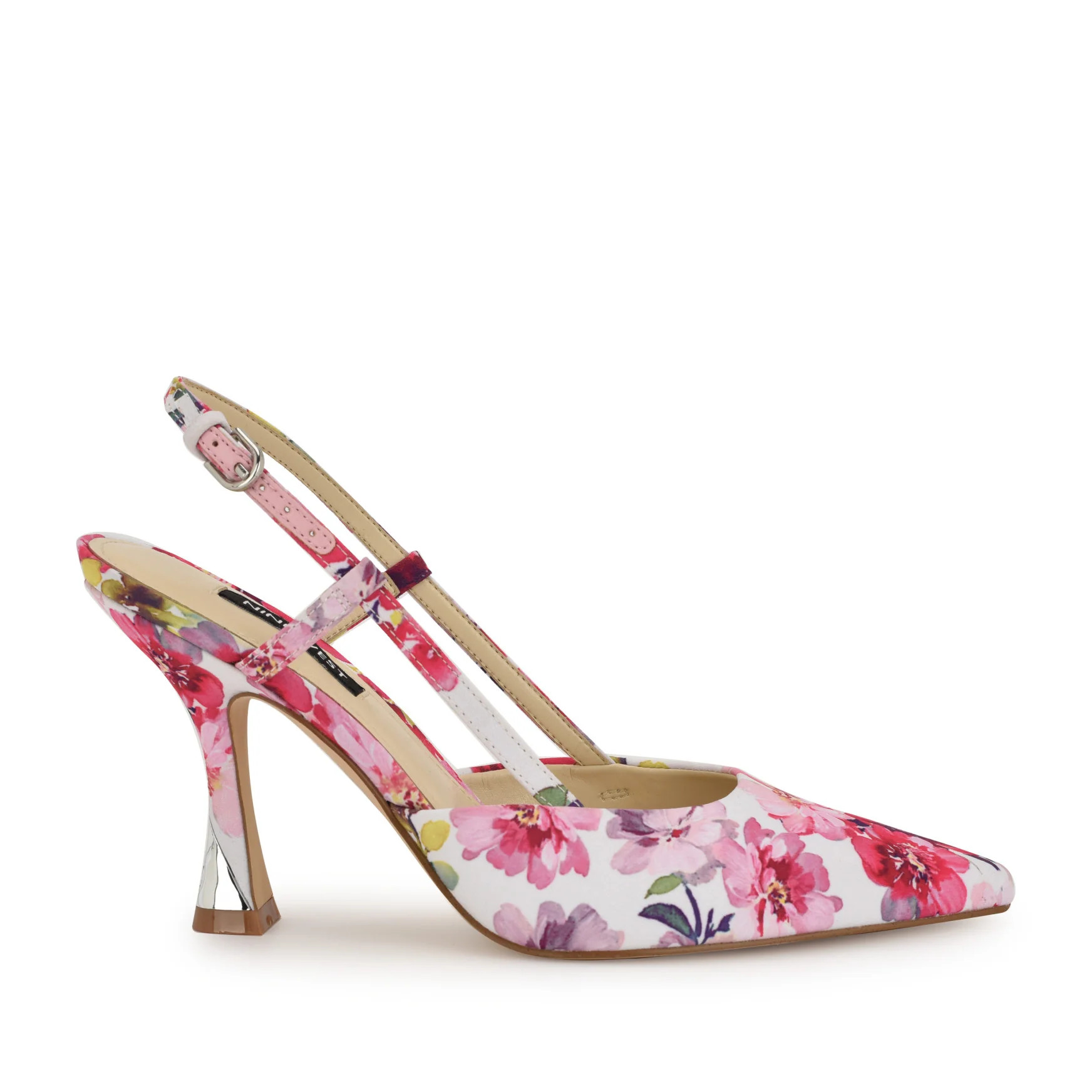 Women's Vassa Pointy Toe Slingbacks - Pink Floral | Nine West | Nine West (US)