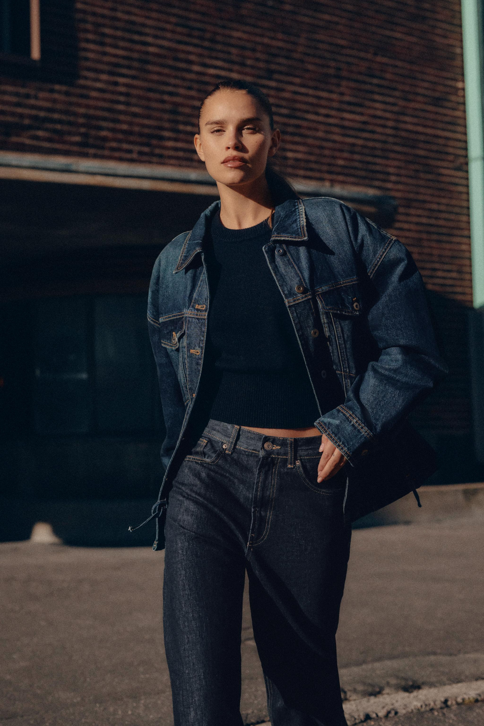 TRF HIGH WAIST STRAIGHT LEG JEANS WITH LOOP | Zara US