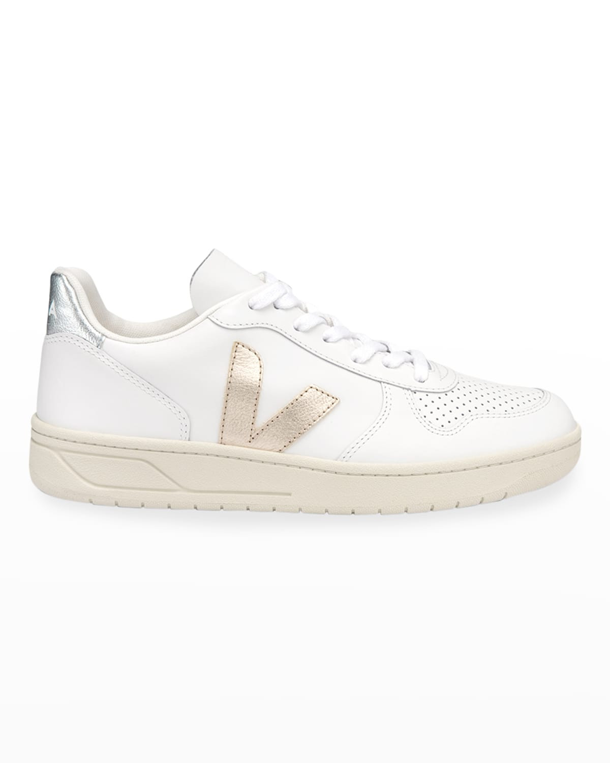 V-10 Tricolor Leather Low-Top Sneakers | Neiman Marcus