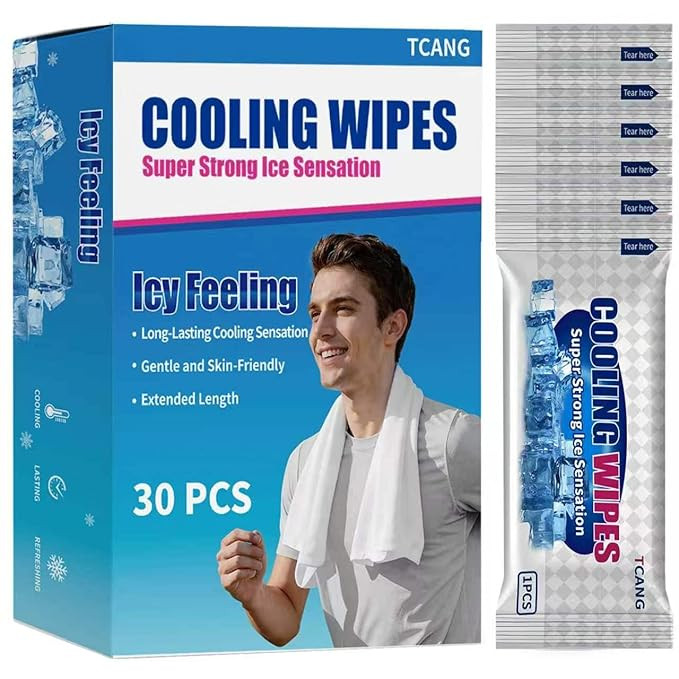 30 Pack Disposable Cooling Wipes, Individually Wrapped No-Rinse Cooling Towels, (25''x 9.84'') Ex... | Amazon (US)
