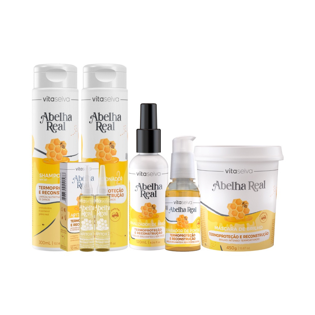 Kit Capilar Tratamento de Uso Diário Abelha Real Vita Seiva | Shopee (BR)
