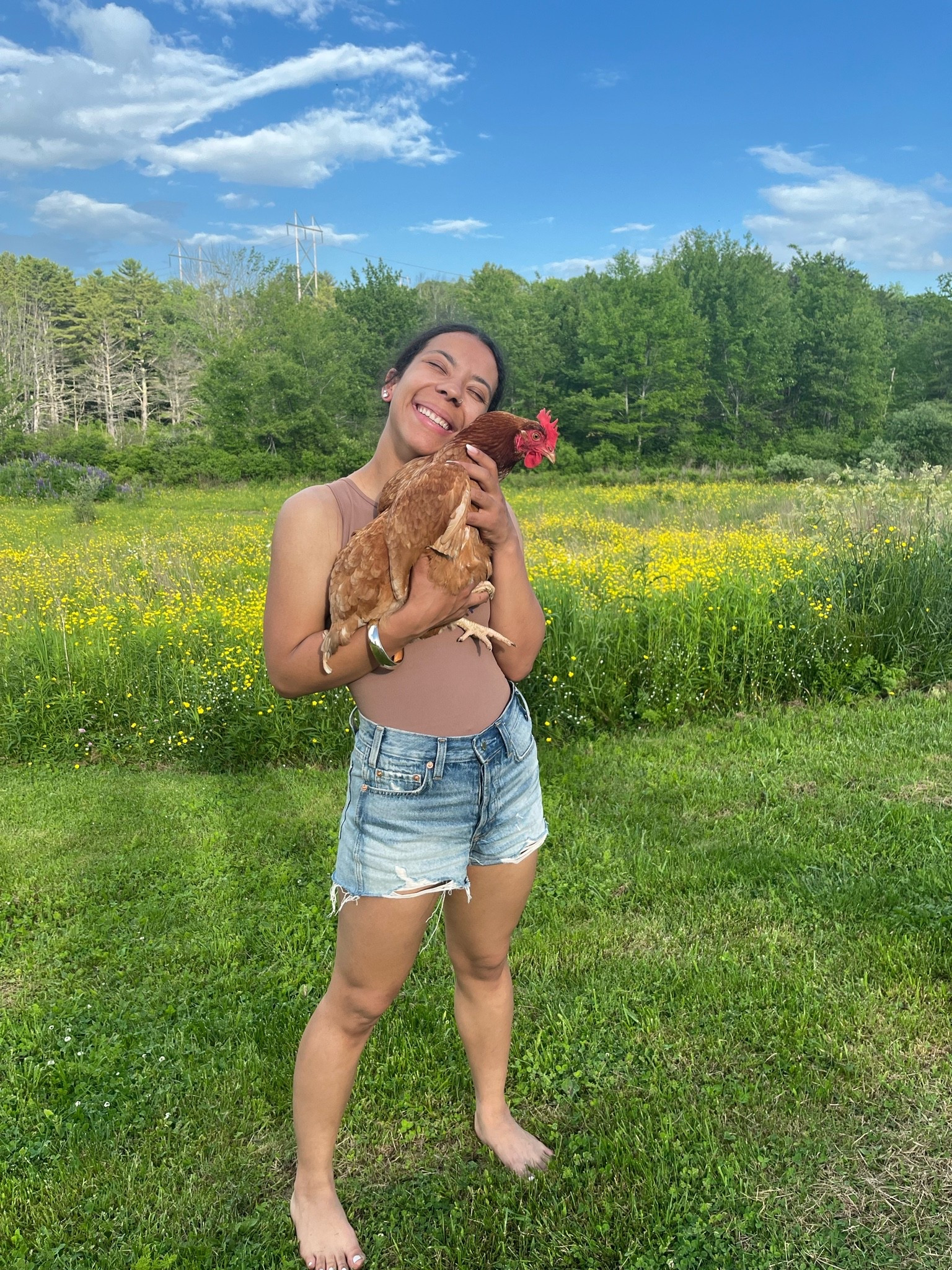 Summer vibes 🐓☀️

Denim shorts, bodysuit, chunky bracelet.

#LTKootd #LTKSeasonal
