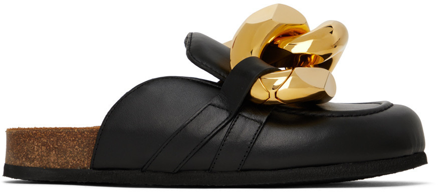 JW Anderson Black Chain Loafers | SSENSE