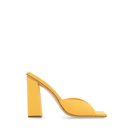 GIA COUTURE Yellow Linen Rosie 14 Mules | Walmart (US)