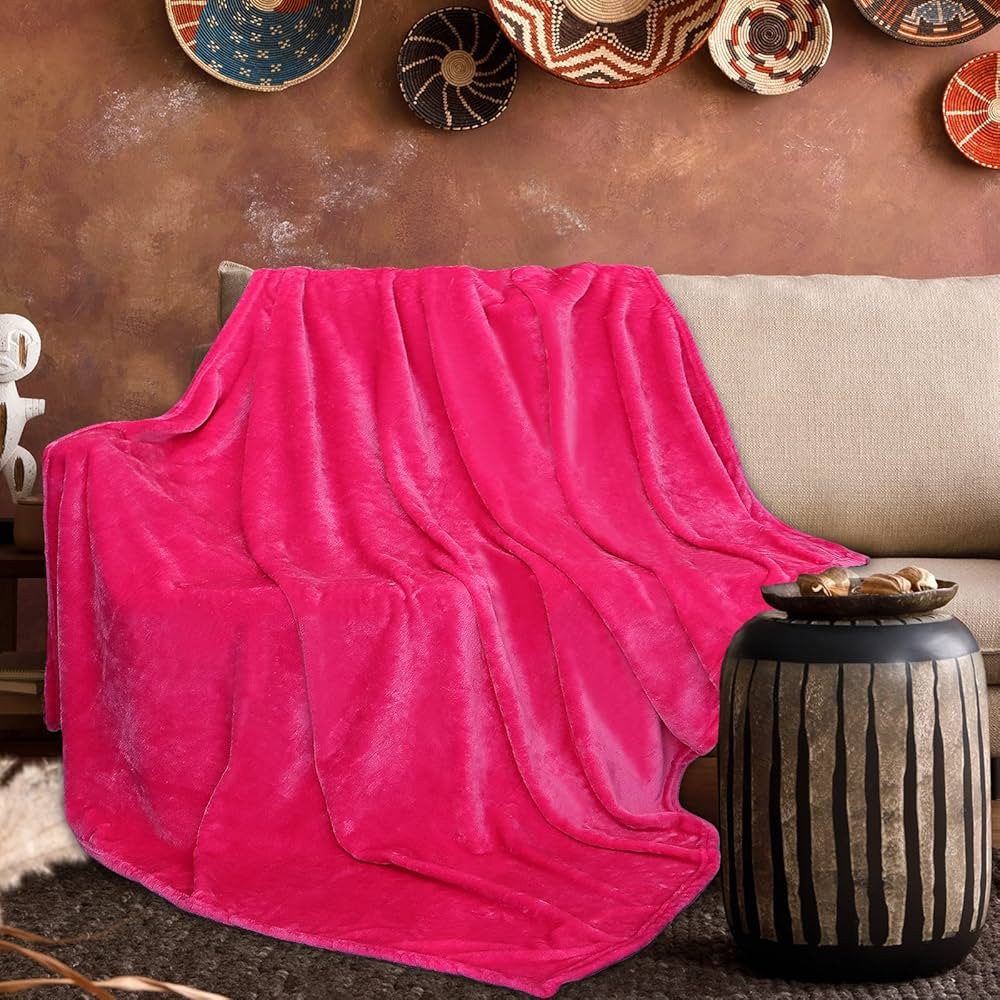 cagulax Warm Blanket Pink Soft Fleece Blankets Throw Blankets for Bed | Amazon (US)