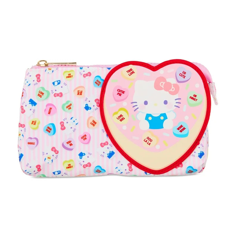 Sanrio Hello Kitty Sweethearts Cosmetic Bag Pink | Walmart (US)