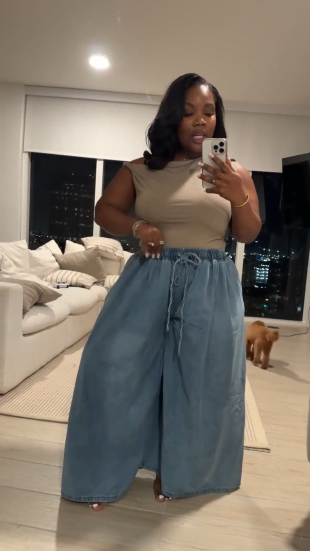 Y'all already know I love a top with a bit of interest on the neckline - this one from Abercrombie is a fave that I have in many colors.

Also, love these super wide leg boho jeans from Amazon that feel like pajamas, but create a super cool look.

Sizing details:
Top: L
Jeans: One Size

#LTKMidsize #LTKSeasonal #LTKPetite