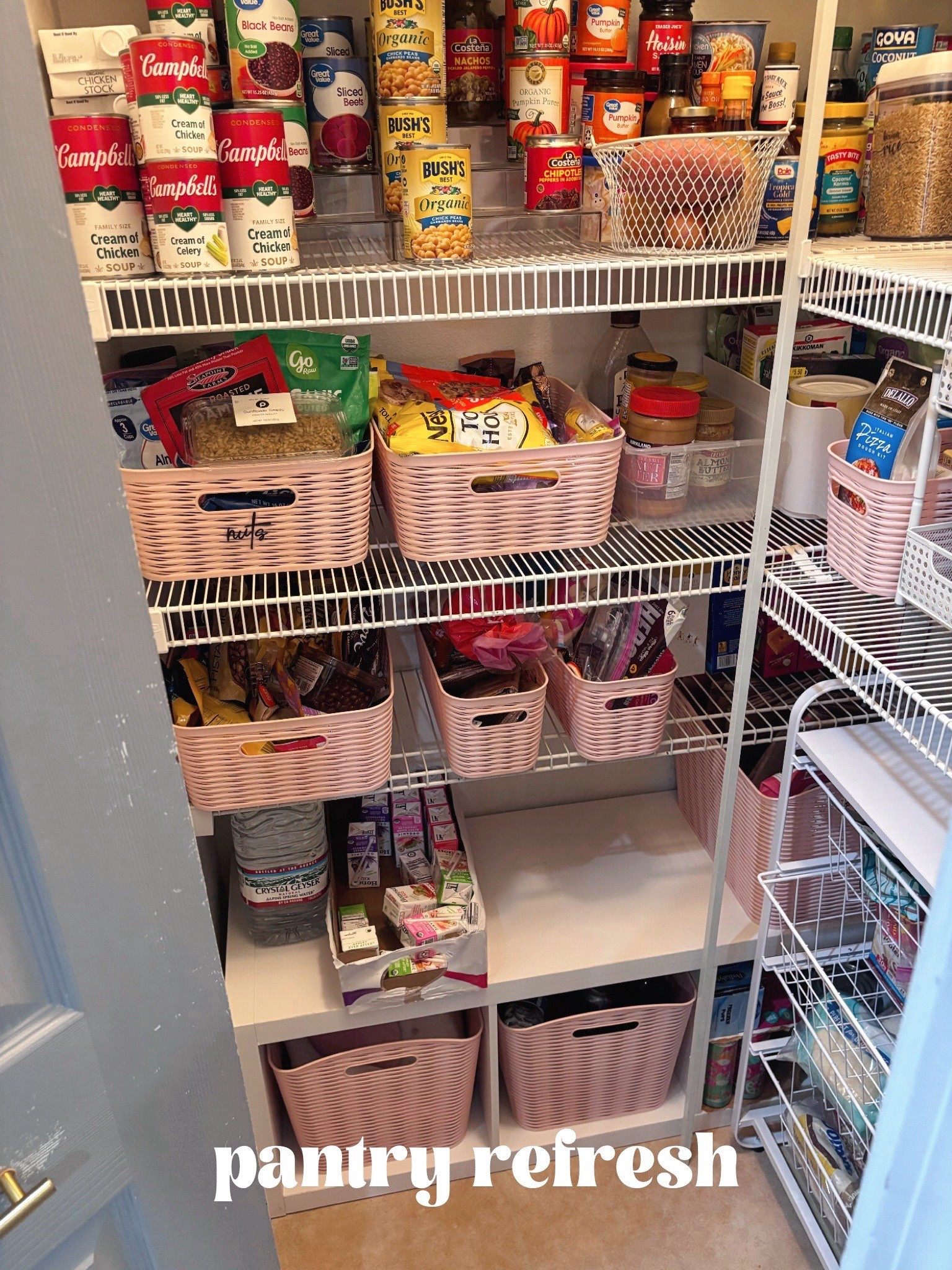 I've slowly been organizing the pantry, trying utilize more of the space in it! I’m really excited about the new vibe shelf & wire drawers! They’ve really added more room! 

Target doesn’t carry the storage baskets in pink anymore but I linked the same ones but in white!

#LTKHome