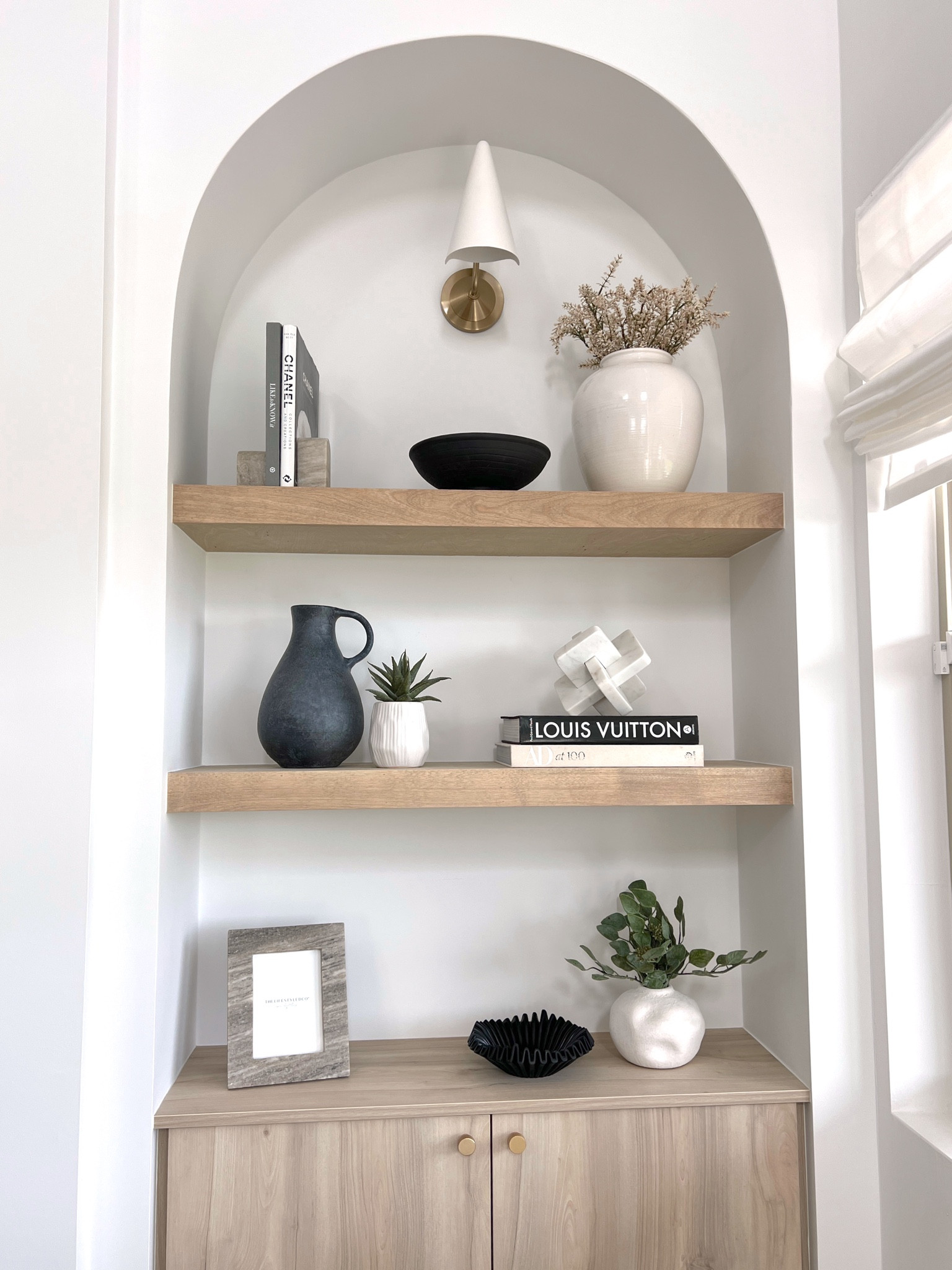 Living room build out! I finally got around to decorating these shelves! Linking all that I can! So many good new home finds! 

#LTKhome #LTKunder100 #LTKunder50