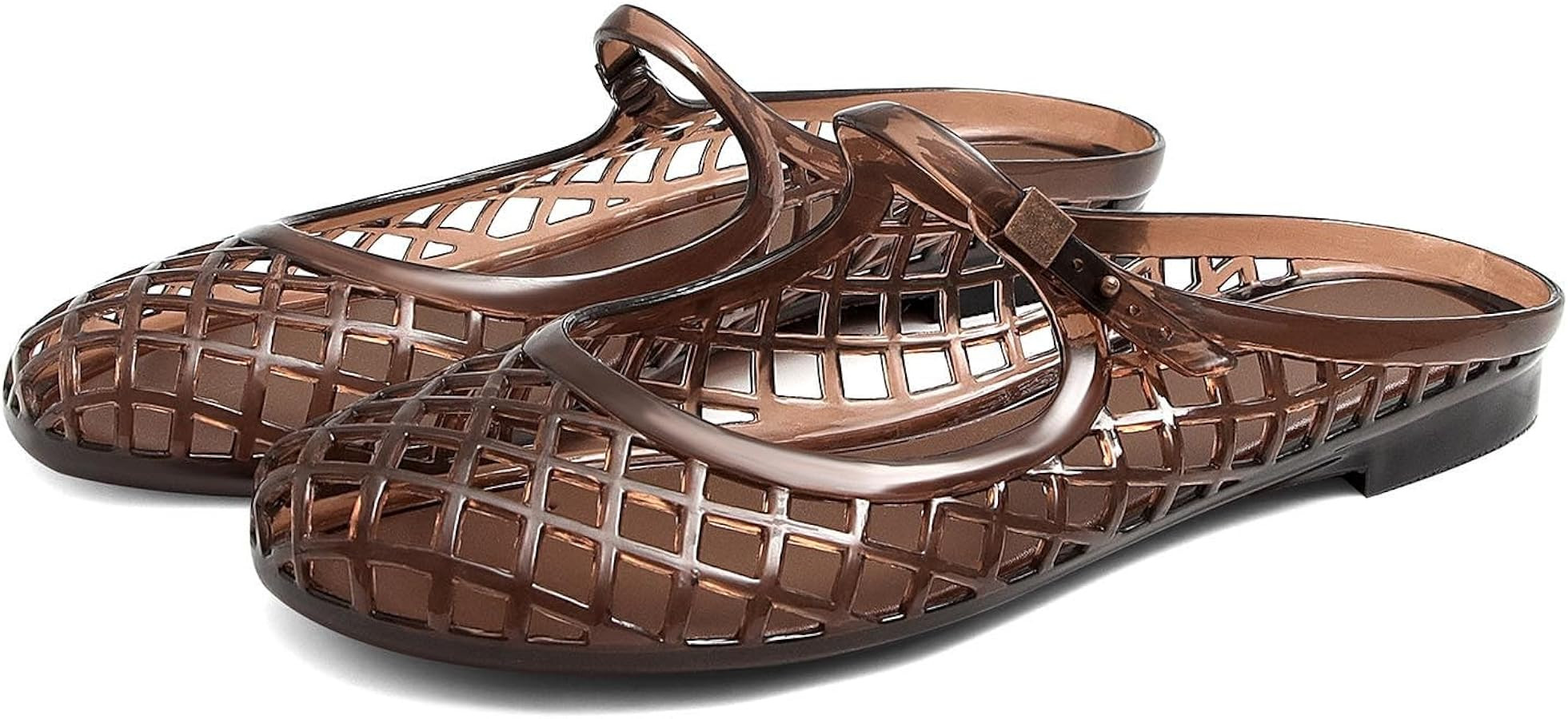 ZJGZF Jelly Sandals for Women Clear Sandals Jelly Shoes Women Mary Jane Mules Open Toe Slides Cut... | Amazon (US)