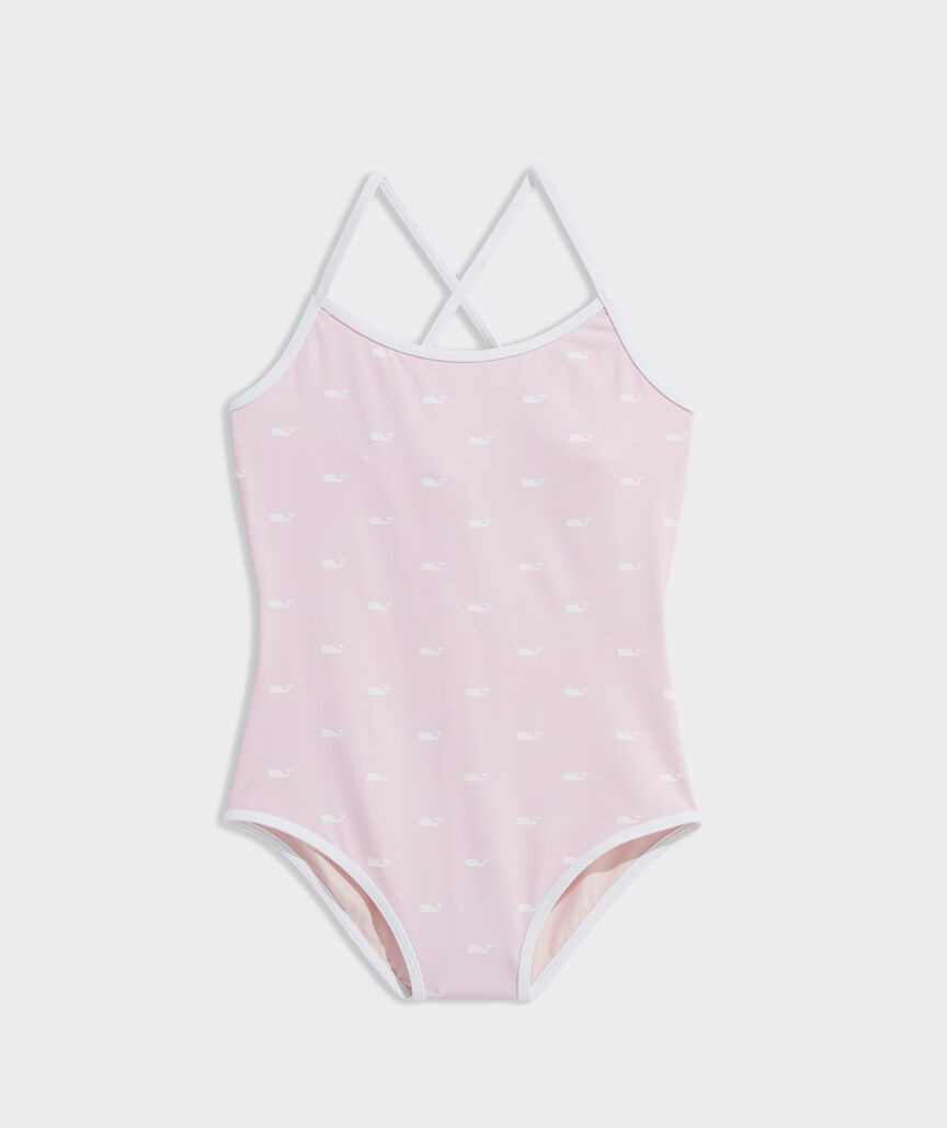 Girls'  Tipped One-Piece | vineyard vines