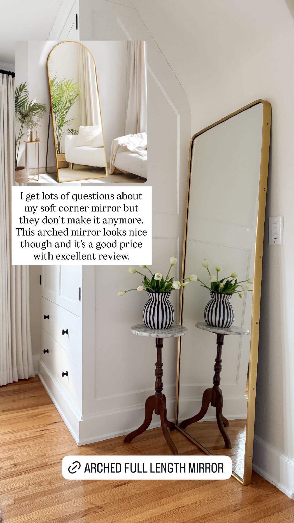 Brass arched full length mirror is 33% off

#LTKHome #LTKSaleAlert