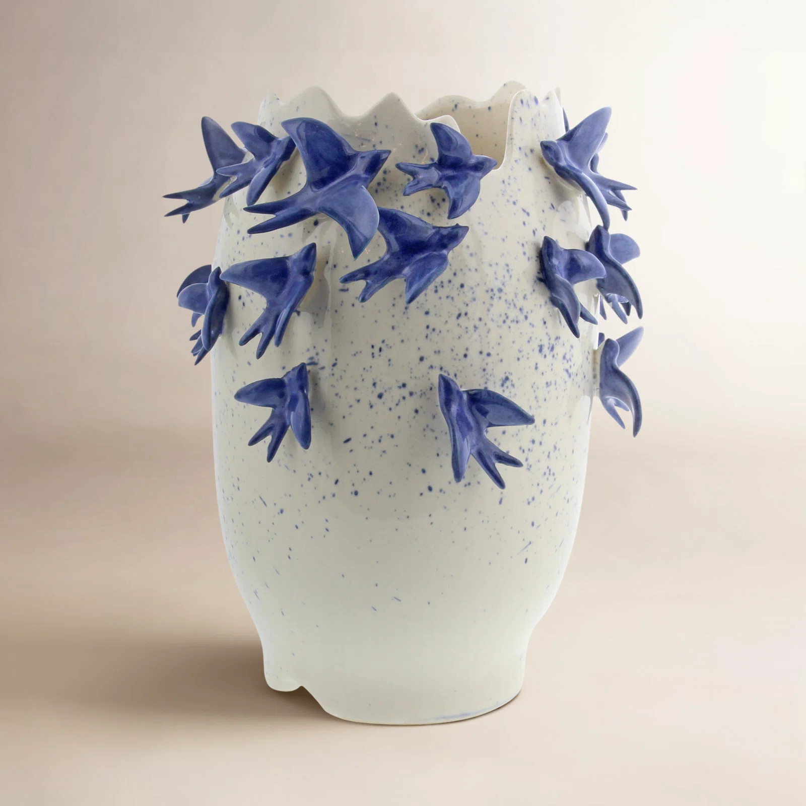 White Ceramic Bird 3D Decorative Vase | Wayfair North America