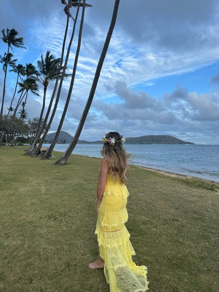 Vacation outfit, Hawaii outfit, beach, pictures, yellow dress, ruffle dress, revolve, Honolulu, Oahu, Waikiki Beach

#LTKSpringSale #LTKswim #LTKtravel
