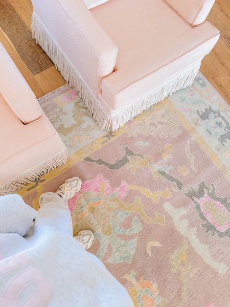 This living room rug is dreamy! Grand millennial | Turkish rug | oushak rug | living room | can be custom | new balance | sneakers | tennis shoes | the bar | socks | the best socks 

#LTKfindsunder50 #LTKshoecrush #LTKhome