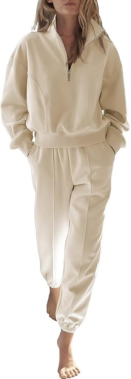 Herseas Women 2 Piece Outfits Sweatsuit Sweatshirt Sweatpants Tracksuit Sweat Lounge Matching Set... | Amazon (US)