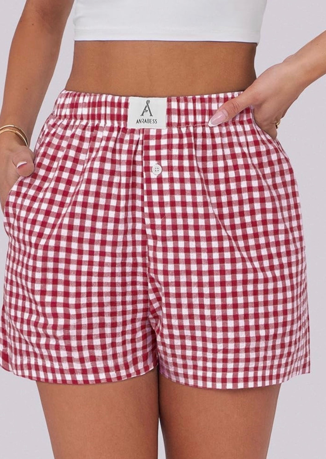 Fourth of July quick ship! These would be so cute with a flag sweater or just a white t shirt with a bubble necklace. Boxer shorts, Fourth of July outfit.

#LTKSeasonal #LTKTravel #LTKSaleAlert