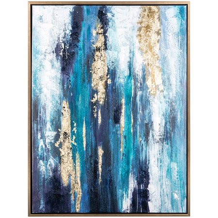 Signature Design by Ashley Contemporary Dinorah Wall Art Teal Blue | Walmart (US)