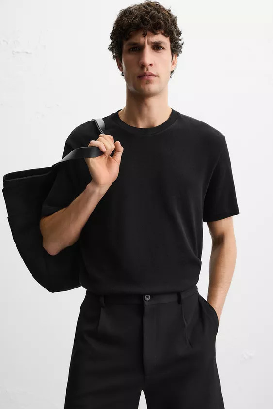 REGULAR FIT KNIT T-SHIRT | Zara US