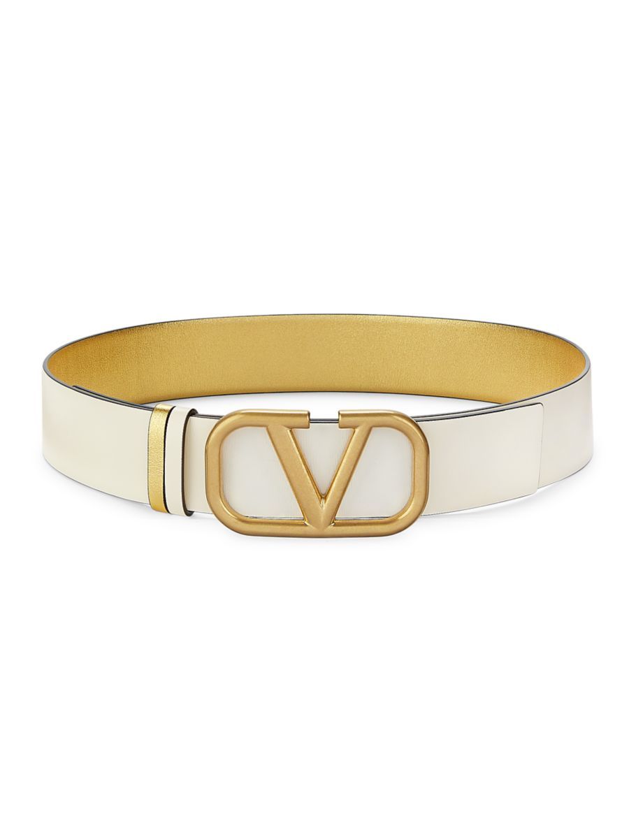Reversible VLogo Leather Belt | Saks Fifth Avenue