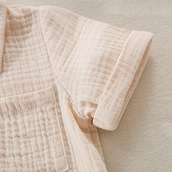 Baby Boys Clothes Set Toddler Infant Boys Button-down Shirt Tops + Cotton Gauze Shorts Summer Out... | Amazon (US)