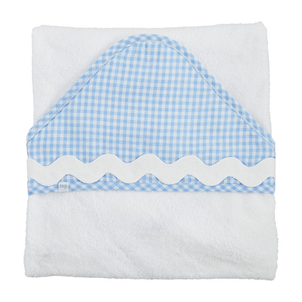 Blue Gingham Hooded Towel | Mud Pie