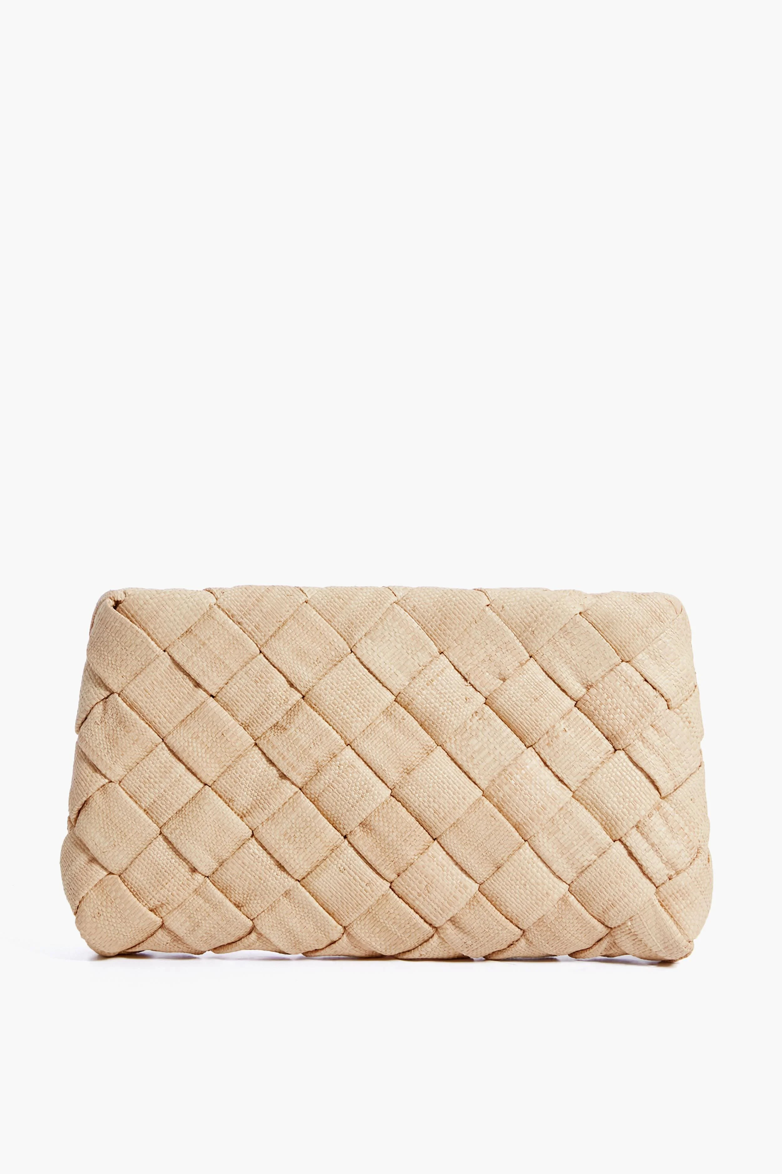 Natural Raffia Aviva Woven Puff Clutch | Tuckernuck (US)