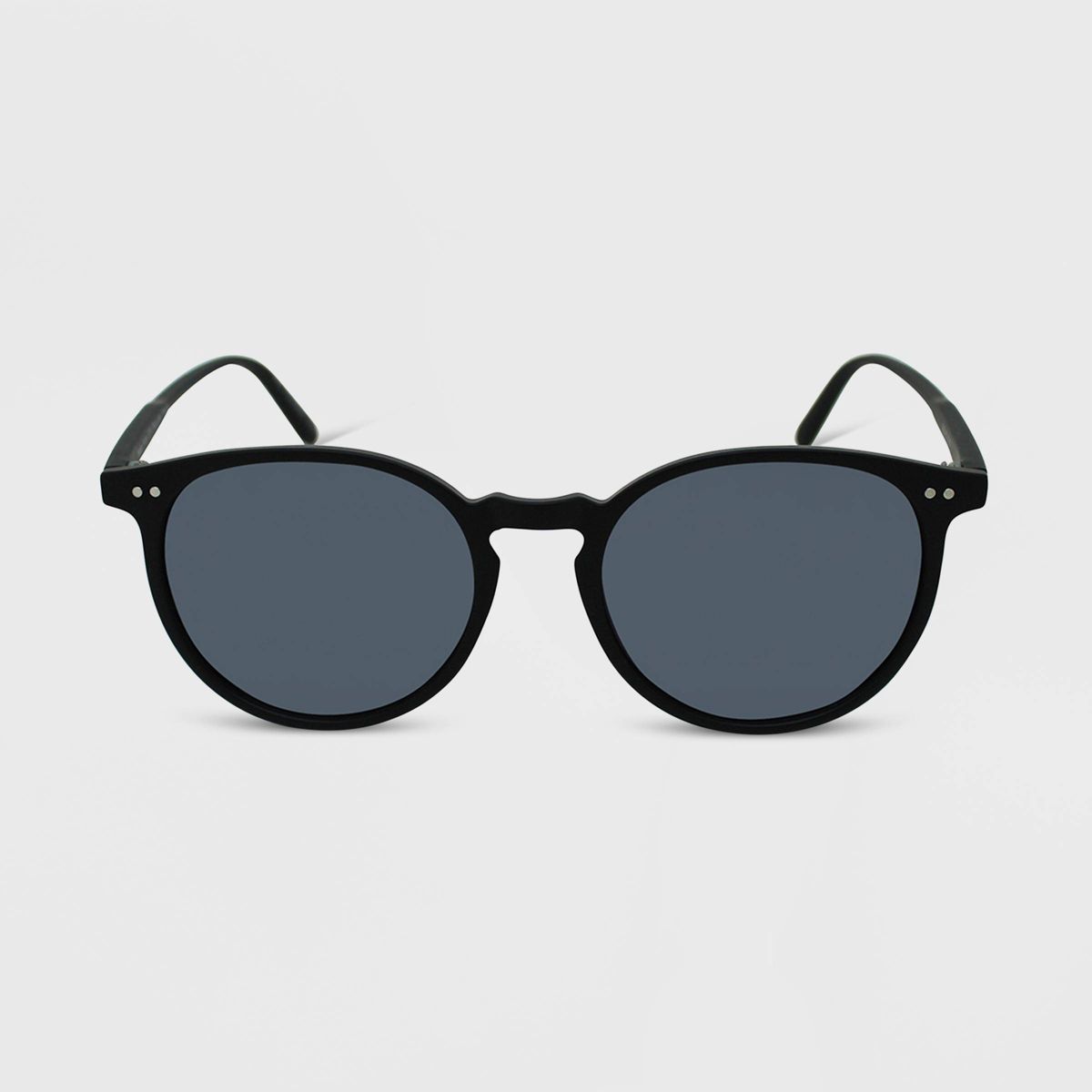 Women's Rubberized Plastic Round Sunglasses - Wild Fable™ Black | Target