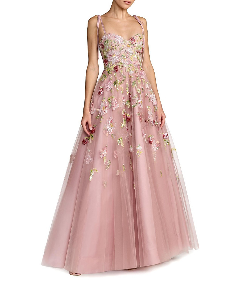 Mac Duggal Floral Embellished Tulle Ball Gown | Bloomingdale's Women | Bloomingdale's (US)
