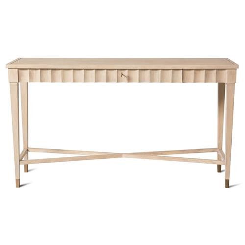 Romiro Modern Classic Brown Wood Console Table | Kathy Kuo Home