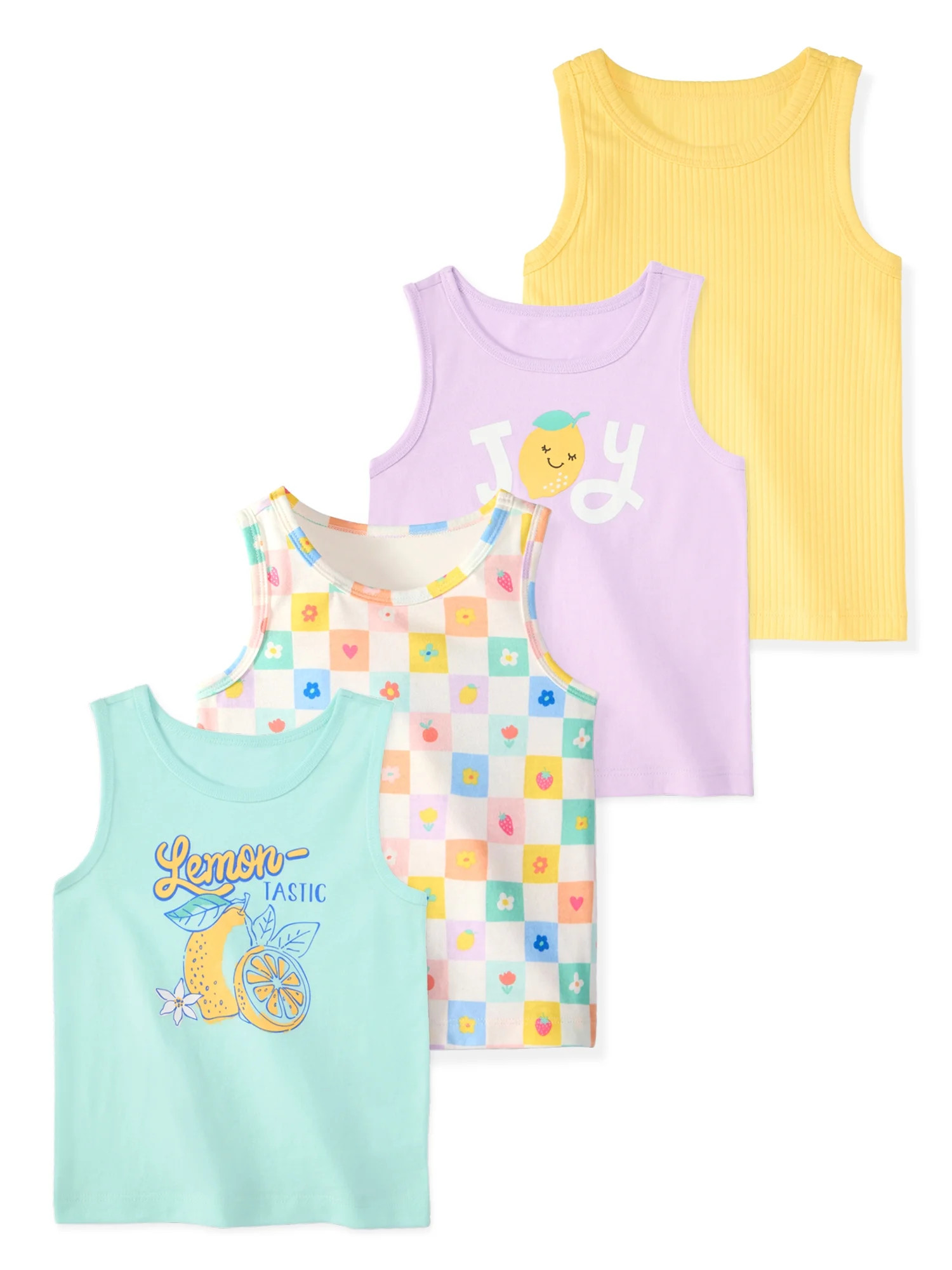 Garanimals Baby & Toddler Girl Cotton Graphic Tank Tops, 4-Pack, 18M–6T | Walmart (US)