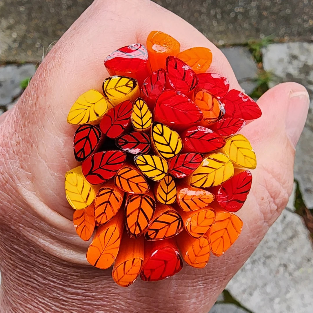 COE90 Leaf Mix: Colors of Autumn 1.5 Oz Murrini Murrine - Etsy | Etsy (US)