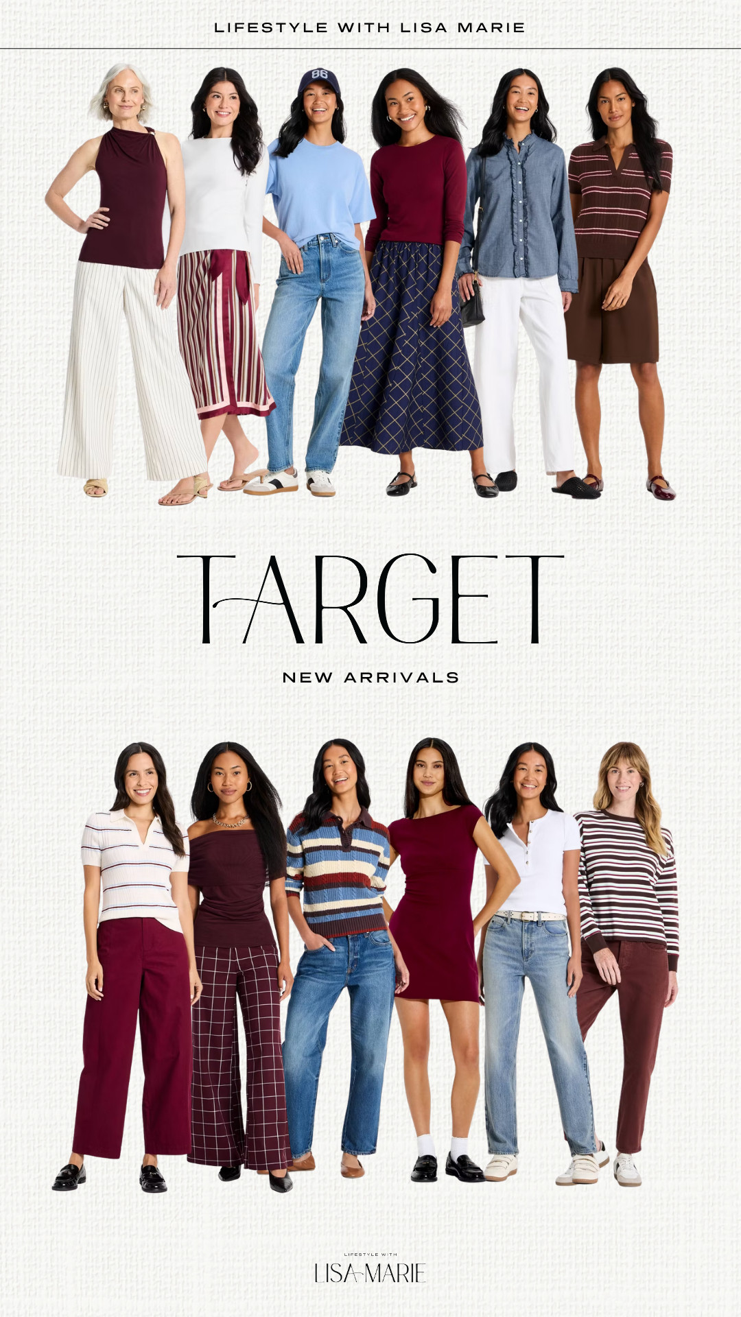 Target new arrivals! Elevated casual outfits for fall. Barrel leg, boot cut and straight jeans and denim. Striped and plaid shirts, skirts and pants. Business casual wear. Burgundy, brown and navy blue outfits. Linen pants. Denim tops, jackets and jeans.

#LTKmomlife #LTKSeasonal #LTKPetite