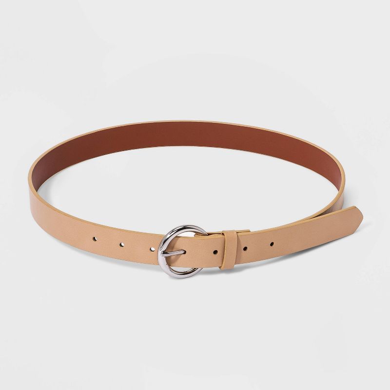 Women's Round Buckle Belt - A New Day™ Melon Ice | Target