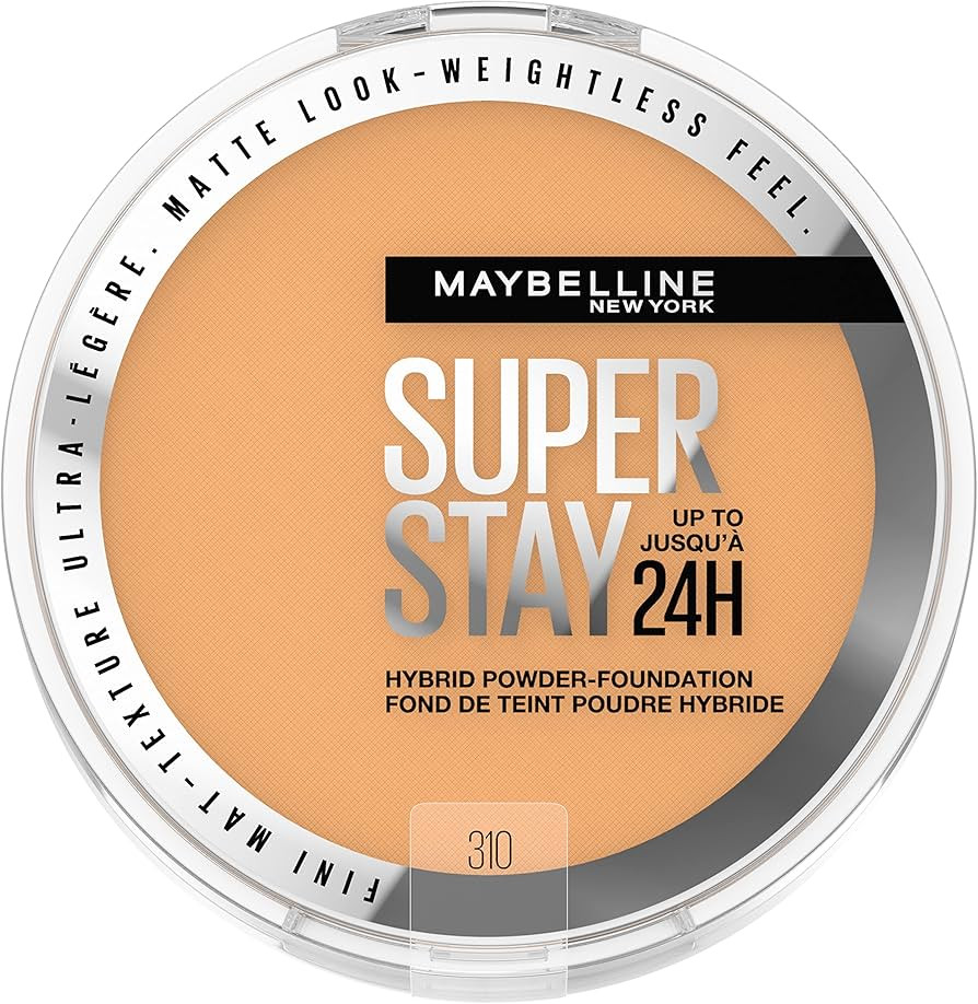 Maybelline New York Super Stay Up to 24HR Hybrid Powder-Foundation, Medium-to-Full Coverage Makeu... | Amazon (US)
