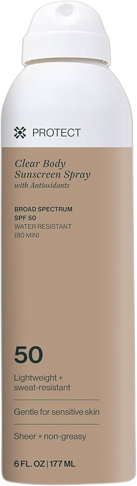 Dermasport SPF 50 Clear Body Sunscreen Spray, Water Resistant, 6 oz | Amazon (US)