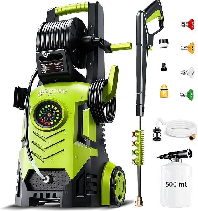 2026new Pressure Washer 5000PSI with Adj-8-Level Touch Screen, 34" Tall Power Washer, 4 Quick Con... | Amazon (US)