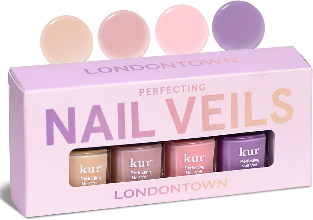LONDONTOWN Nail Veil Enhancing Nail Care - Nail Protectant, Nail Strengthener, Natural Tint, Vega... | Amazon (US)