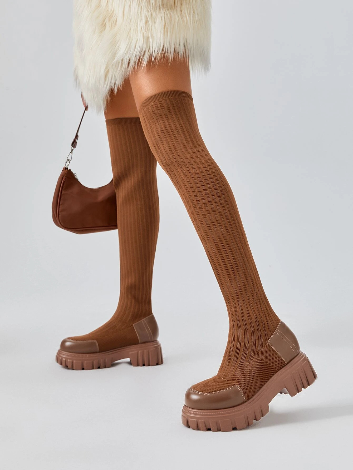 Everyday Collection Minimalist Slip-On Sock Boots | SHEIN