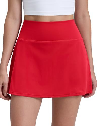 CRZ YOGA Butterluxe High Waisted Tennis Skirts for Women - Mini Lined A Line Golf Casual Skort wi... | Amazon (US)