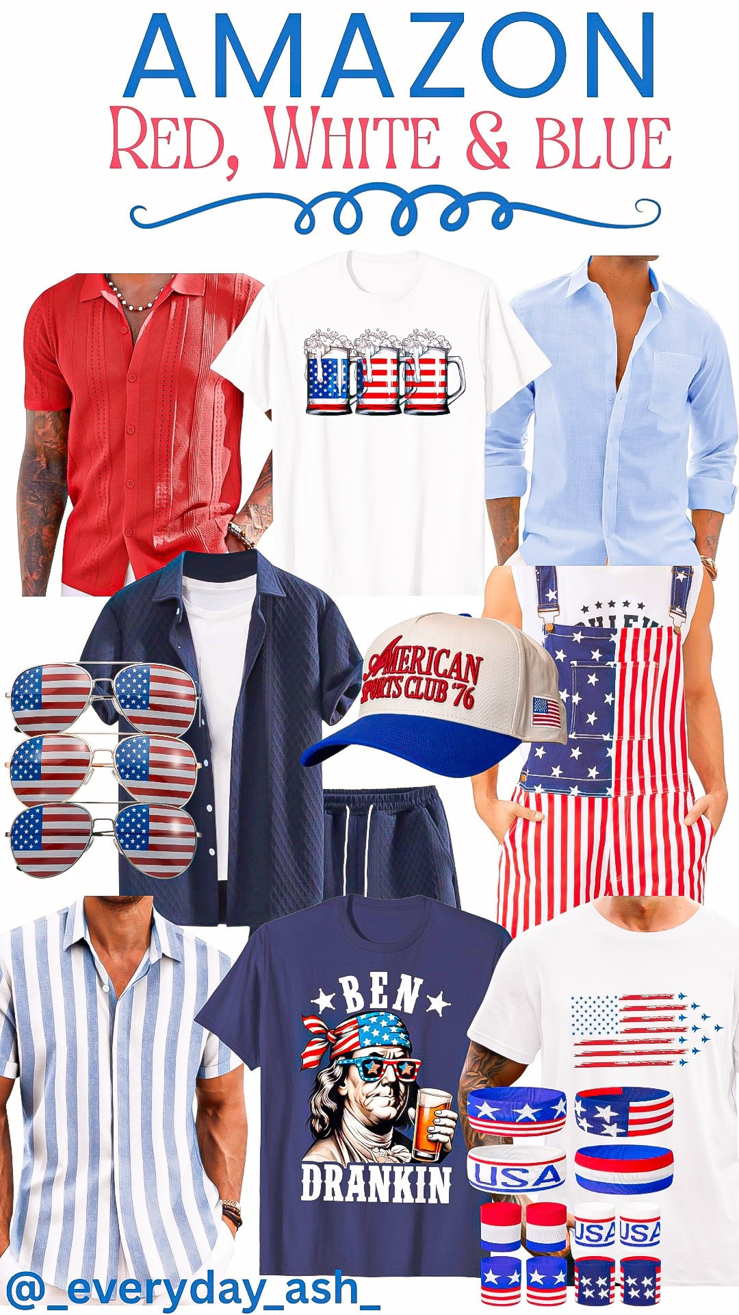 Fourth of July 🇺🇸🇺🇸

Men’s Amazon fashion, men’s fashion, red shirt, blue shirt, striped shirt, men’s accessories , graphic tee