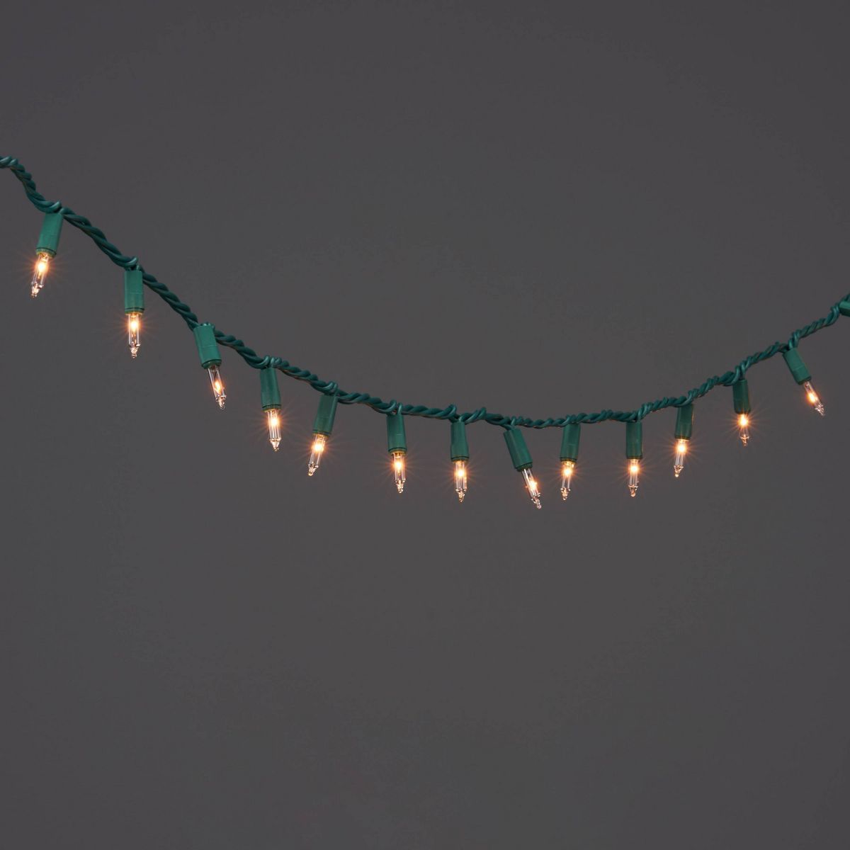 100ct Incandescent Smooth Mini Christmas String Lights Clear with Green Wire - Wondershop™ | Target