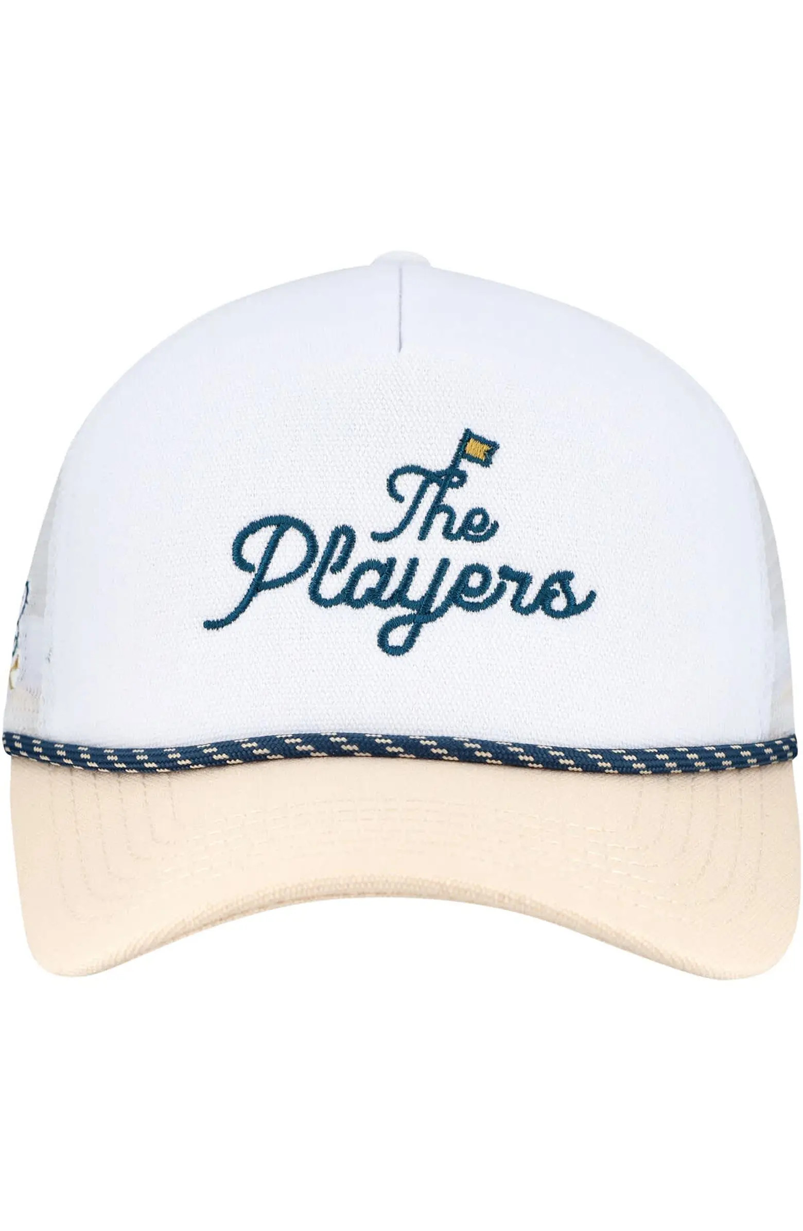Men's Barstool Golf  White/Tan THE PLAYERS Nailhead Canvas Rope Adjustable Hat | Nordstrom