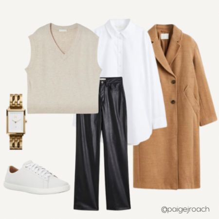 Sweater vest outfit, white button down, tan coat, black leather pant, black leather straight pant, white sneaker, gold watch, winter brunch outfit, winter lunch outfit, winter date night outfit, winter outfit 

Follow my shop @PaigeRoach on the @shop.LTK app to shop this post and get my exclusive app-only content!

#liketkit 
@shop.ltk
https://liketk.it/3Xi43

Follow my shop @PaigeRoach on the @shop.LTK app to shop this post and get my exclusive app-only content!

#liketkit #LTKstyletip #LTKSeasonal
@shop.ltk
https://liketk.it/3XjJG