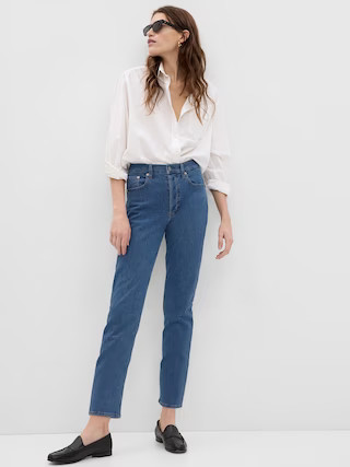 High Rise Cheeky Straight Jeans with Washwell | Gap (US)