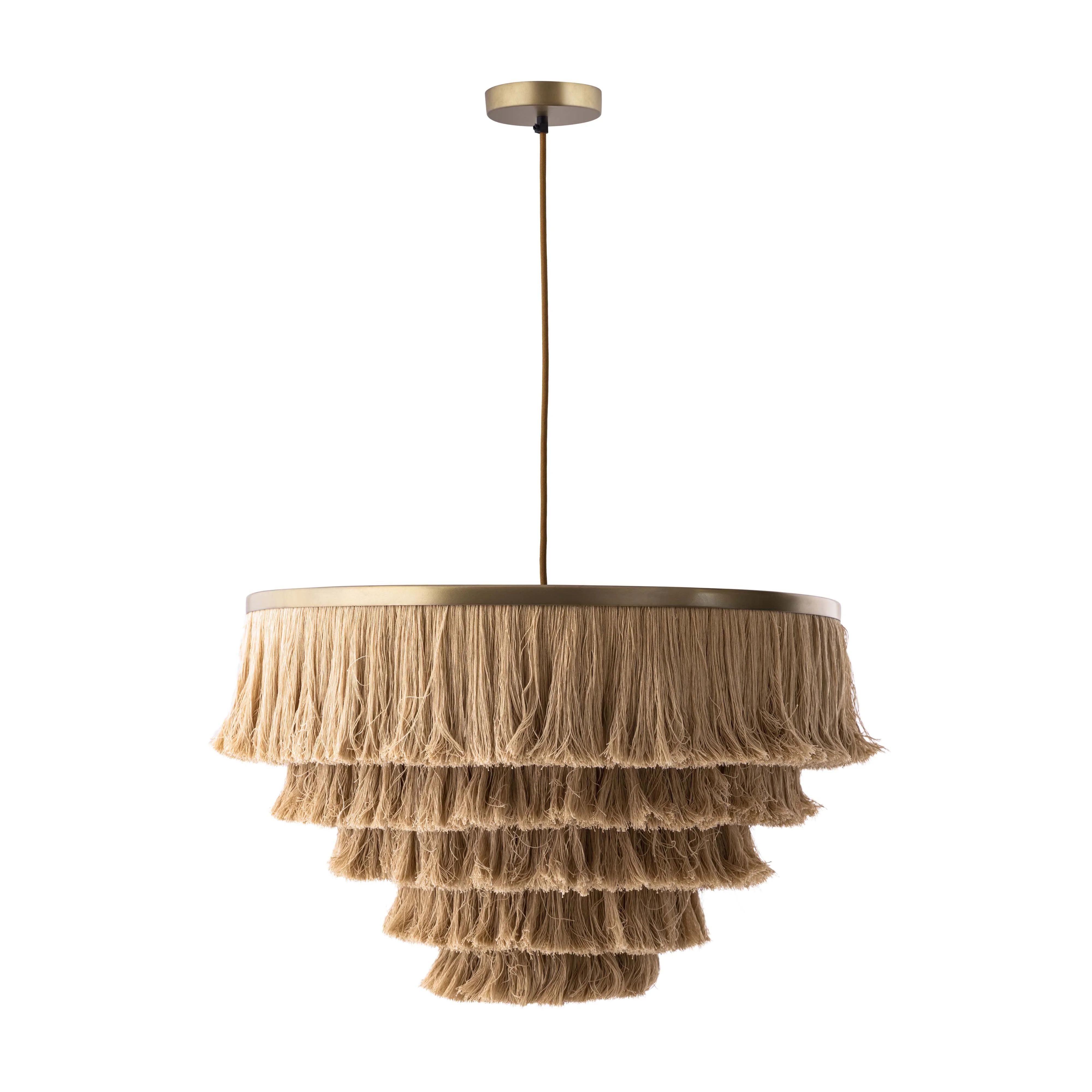 TOV Furniture Sarai Natural Fringe Pendant - Walmart.com | Walmart (US)