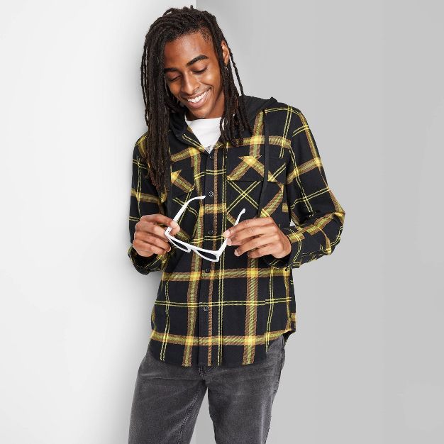 Adult Woven Checked Hooded Button-Down Shirt - Original Use™ | Target