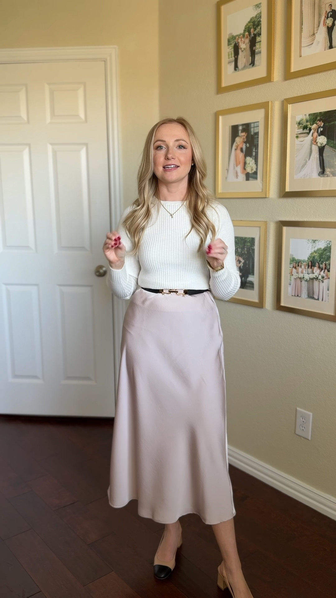 I love this monochromatic look, but the skirt definitely needs a slip! The top is SO soft; wearing an XS in both 

#LTKSeasonal #LTKSaleAlert #LTKPetite