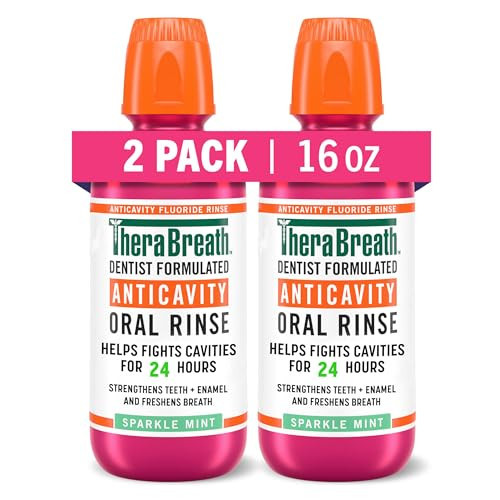 TheraBreath Anticavity Fluoride Mouthwash, Sparkle Mint, Dentist Formulated, 16 Fl Oz (2-Pack). | Amazon (US)