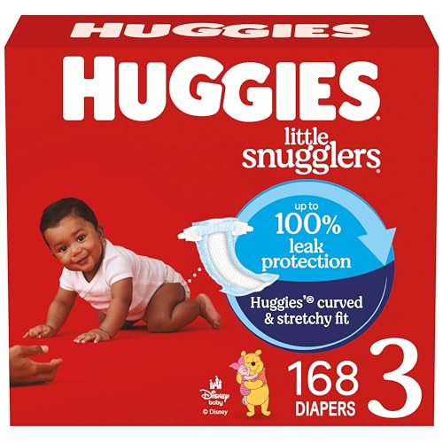 Huggies Size 3 Diapers, Little Snugglers Baby Diapers, Size 3 (16-28 lbs), 168 Count (6 Packs of 28), Packaging May Vary | Amazon (US)